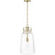 Lolla 1 Light 11.8 inch Vintage Brass Indoor Pendant Ceiling Light